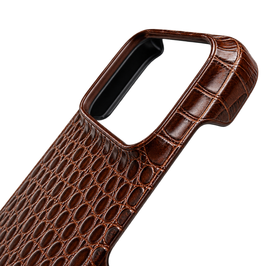Cover MagSafe iPhone in Pelle di Coccodrillo