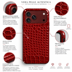 Cover MagSafe iPhone in Pelle di Coccodrillo