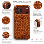 Cover MagSafe iPhone in Pelle di Coccodrillo