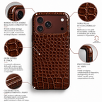 Cover MagSafe iPhone in Pelle di Coccodrillo