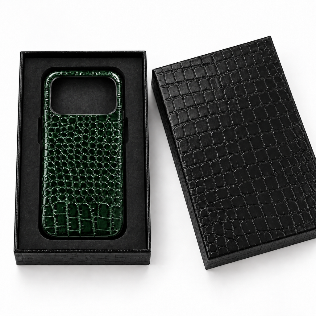 Cover MagSafe iPhone in Pelle di Coccodrillo