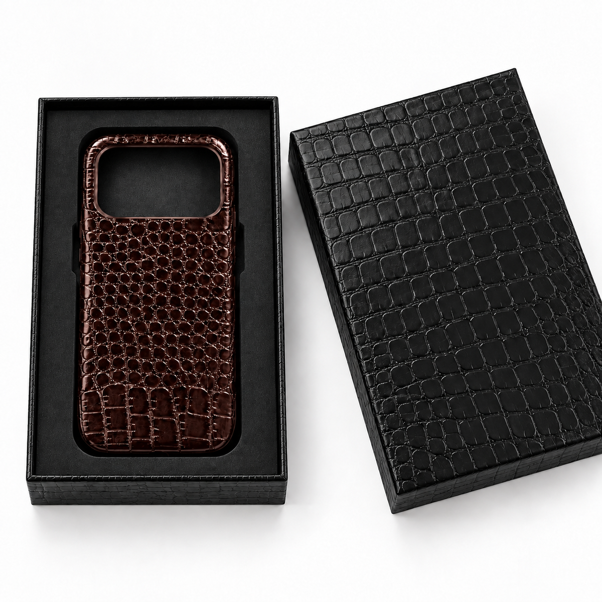 Cover MagSafe iPhone in Pelle di Coccodrillo