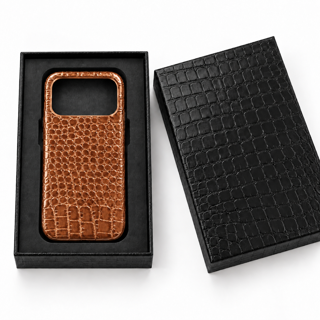 Cover MagSafe iPhone in Pelle di Coccodrillo