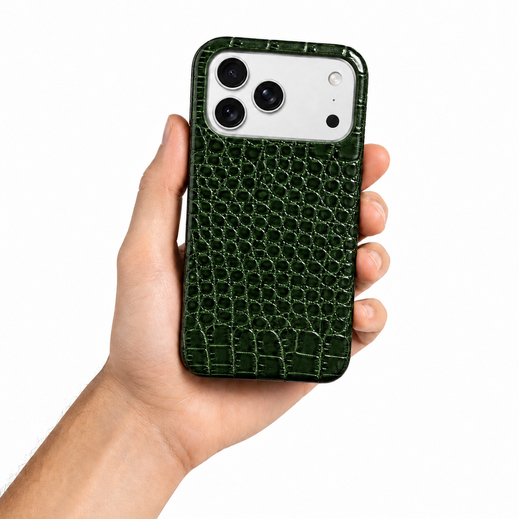 Cover MagSafe iPhone in Pelle di Coccodrillo