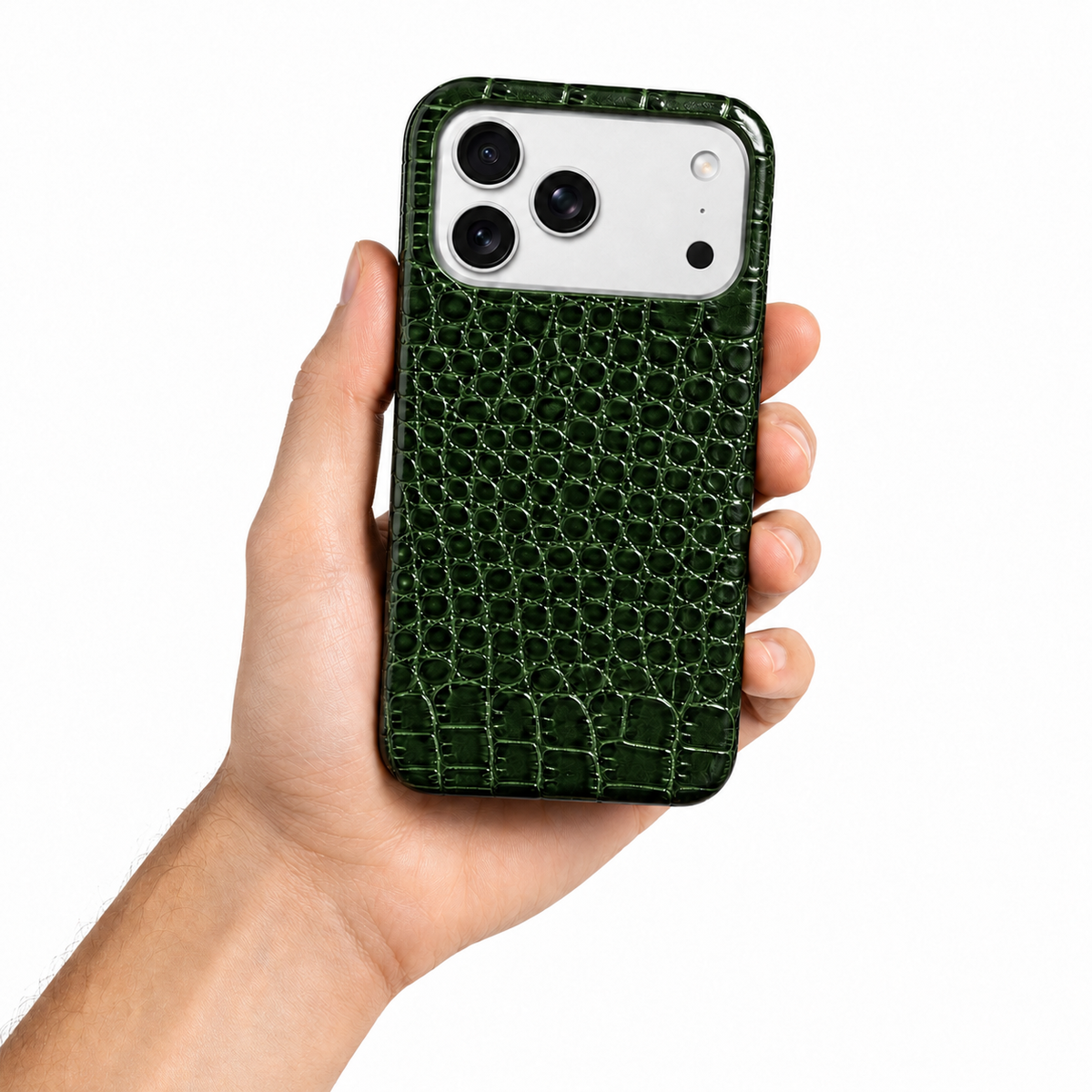 Cover MagSafe iPhone in Pelle di Coccodrillo