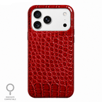 Cover MagSafe iPhone in Pelle di Coccodrillo