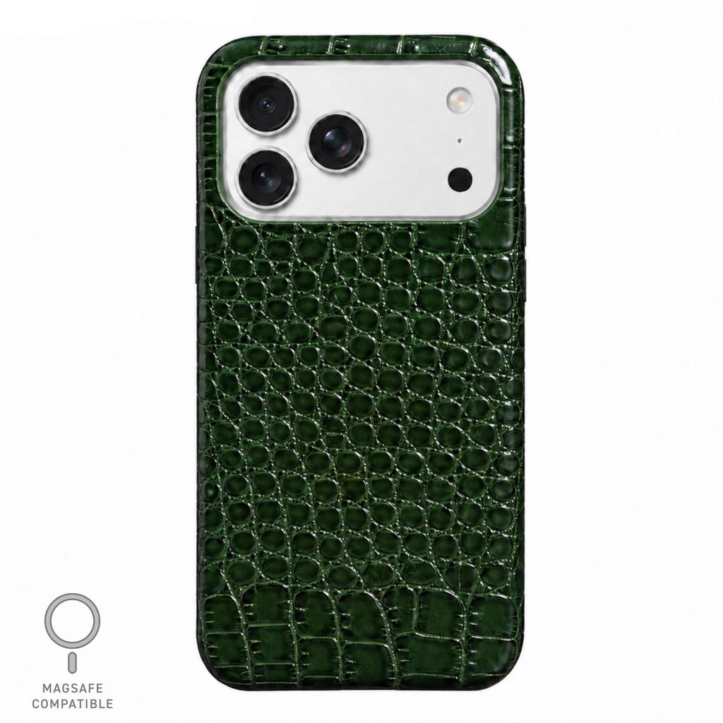 Cover MagSafe iPhone in Pelle di Coccodrillo