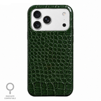Cover MagSafe iPhone in Pelle di Coccodrillo